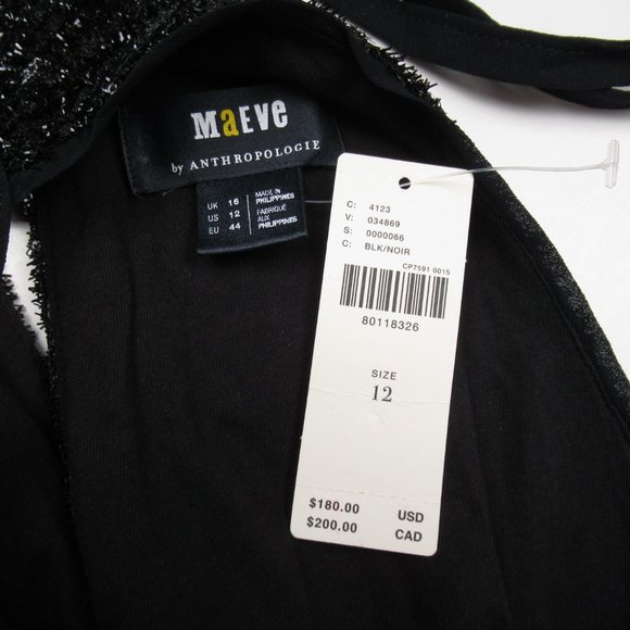 Anthropologie Maeve Sequin Disco Jumpsuit Black - Size 12 - Picture 11 of 15